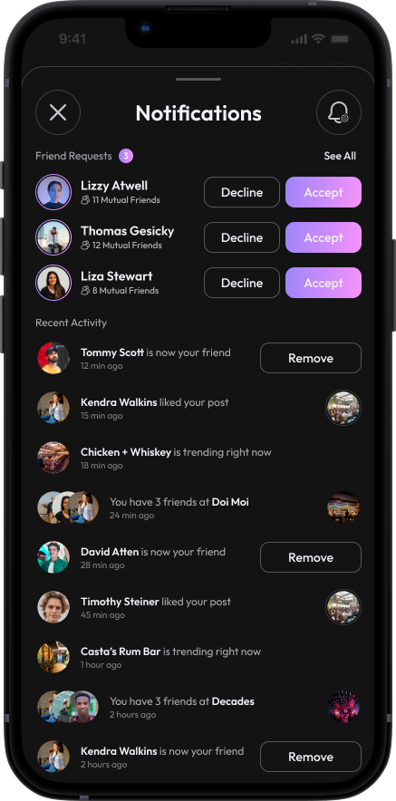 Notifcations Page